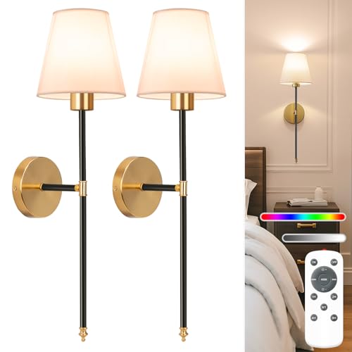 Battery Operated Wall Sconce Set of 2 (2 Count)