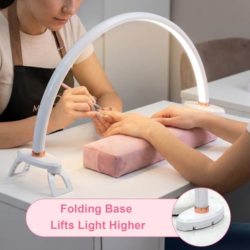 20" Half Moon Light for Nail Desk No Flicker&Shadow