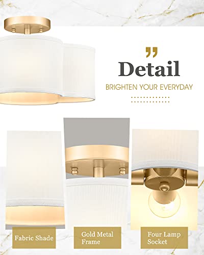 Gold Semi Flush Mount Ceiling Lights