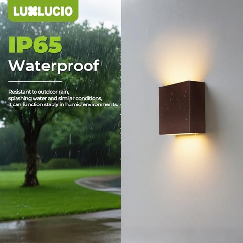 Indoor Outdoor Brown Up and Down Wall Sconce