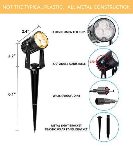 Metal Outdoor Solar Landscape Lights (6 Count)
