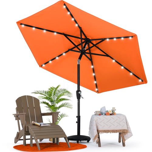 7.5ft Patio Umbrella with Solar Lights