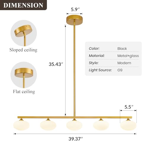 Gold Linear Chandelier