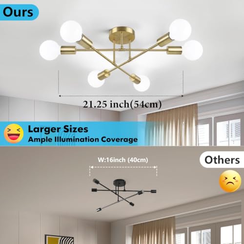22" Modern Sputnik Chandelier 6