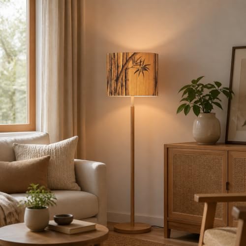 Soft bamboo lampshade for table & floor lamps