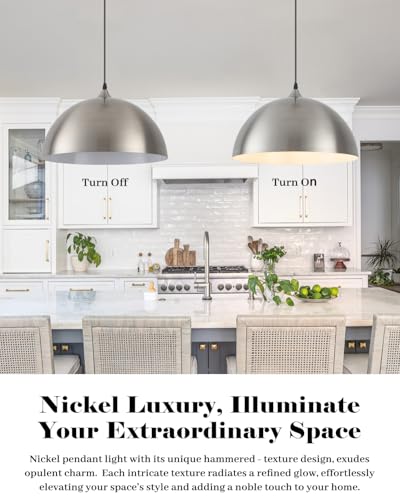 Brushed Nickel Pendant Lights Kitchen Island (2 Count)