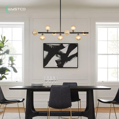 Mid Century Modern Glass Globe Sputnik Chandelier