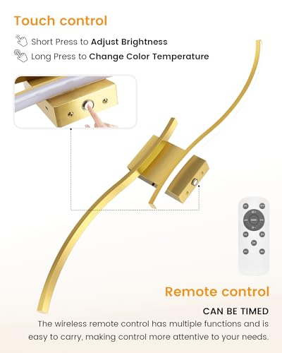 27.6 Inch Battery Operated Wall Sconce Set of 2 (2 Count)