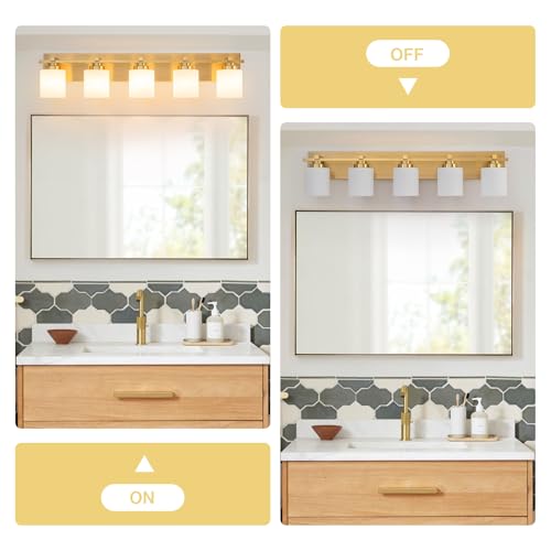 Modern Bathroom Light Fixtures Over Mirror
