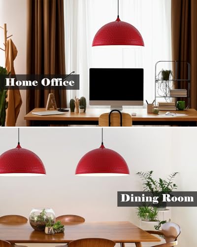 16 inch Red Pendant Light 2 Pack