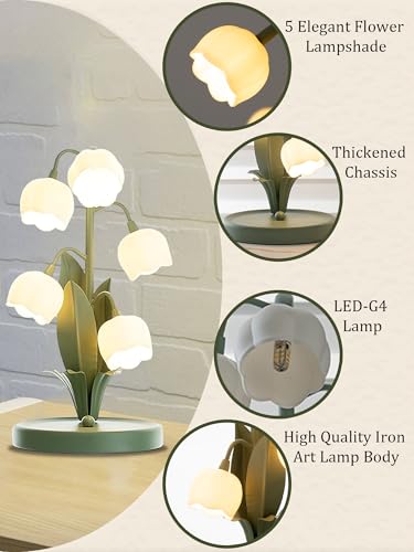 Green Flower Lamp for Home