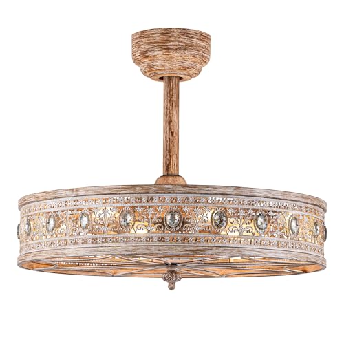24 Inch Chandelier Ceiling Fan with Light