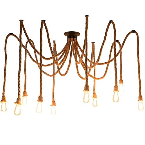 E27 Hemp Rope Pendant Light