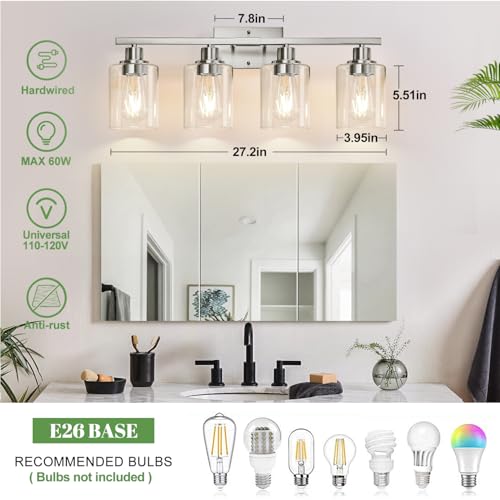 4 Light Bathroom Light Fixtures