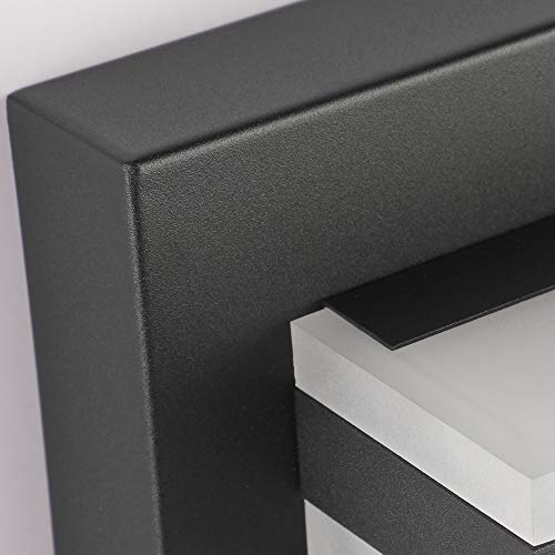 Bathroom Light Feature Modern LED Dimmable Matt Black Bathroom Vanity Light 6 Lights Acrylic Vanity Light Over Mirror ETL Listed