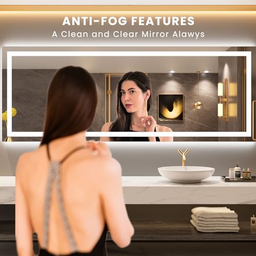 84"X32" LED Bathroom Mirror with Lights
