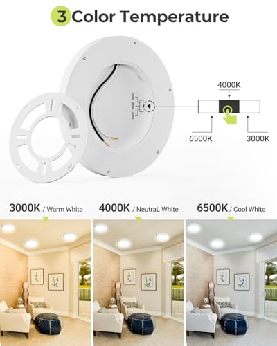 1PACK Flush Mount LED Ceiling Light Fixture Black