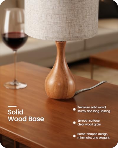 Wood Table Lamps Set of 2 (2 Count)