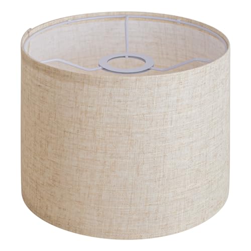 Beige Linen Small Drum Lampshade