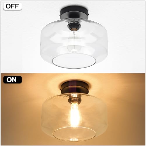 Industrial Semi Flush Mount Ceiling Light Extra Large