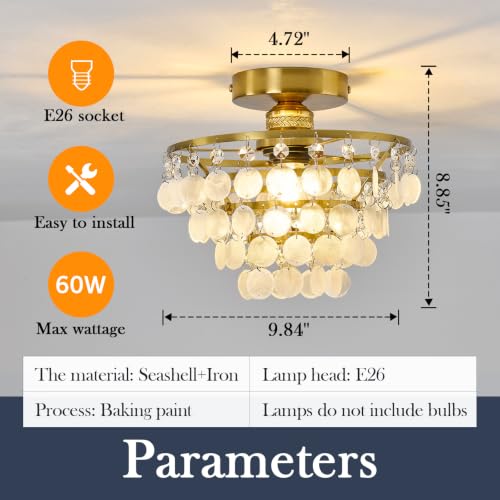 Capiz Shell Ceiling Light