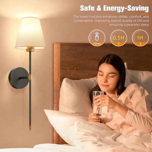 19.9 inch Battery Operated Wall Sconce Set of 2 (2 Count)