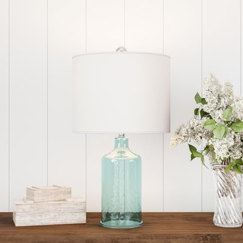 Table Lamp Fillable Clear Glass Lamp with Open Base