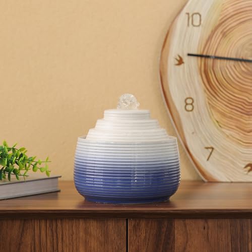 Indoor and Outdoor Fountain Water Feature Fall Ceramic Home Office Decoration mini Tabletop Desktop