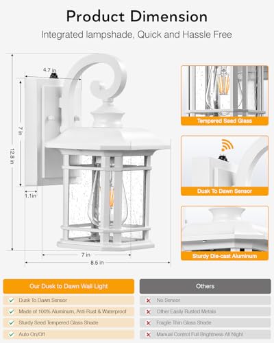 White Exterior Lighting Fixtures