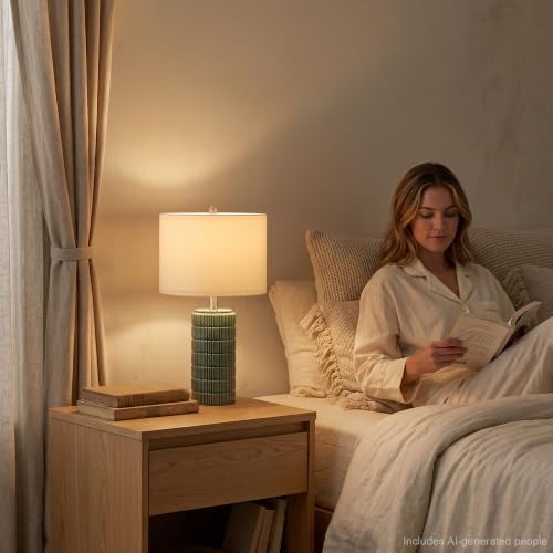 21'' Green Table Lamp with Gift Box