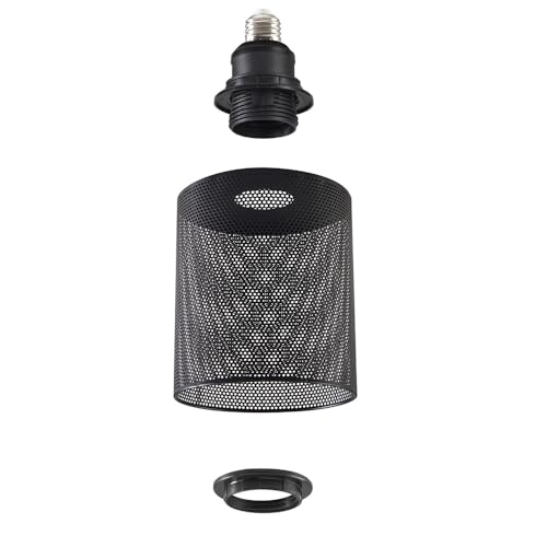 E26 Vintage Black Metal Cage Edison Light Fixture for Pendant Wall Sconce Floor Lamp & Ceiling Light Fixture
