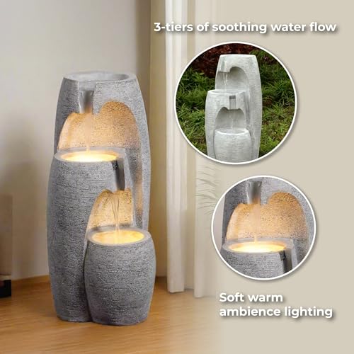3 Tier Cascading Urn Outdoor Water Fountain
