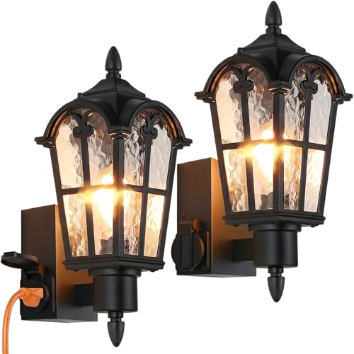 16’’ Large Outdoor Wall Lights with Outlet
