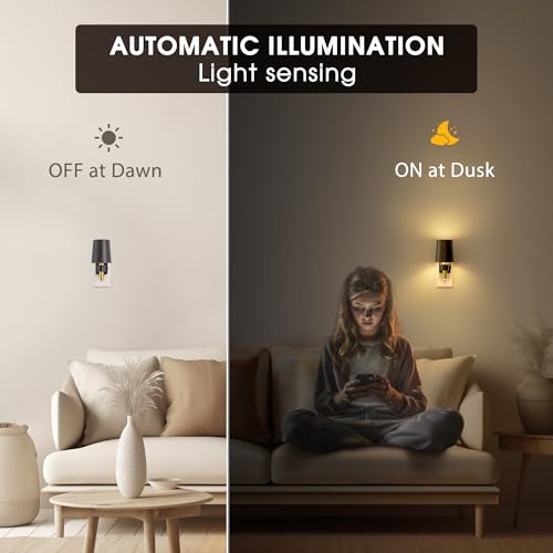 Night Light Dimmable Night Lights Plug into Wall Soft White 3000K