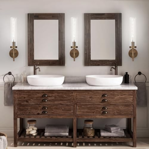 Bronze Wall Sconces Set of Two with White Lights (2 Count)