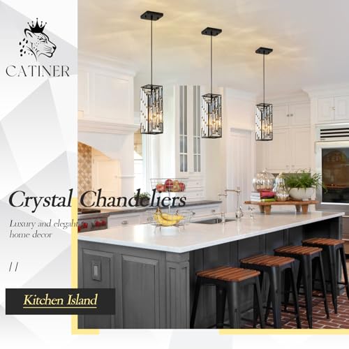 Black Crystal Pendant Light 3 (3 Count)