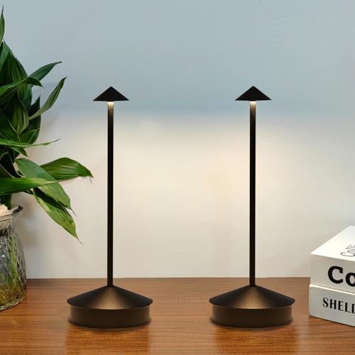 2 Pack Aluminum Cordless Table Lamp (2 Count)