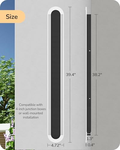 Upgraded 39.4" LED Outdoor Wall Light (78 Count)