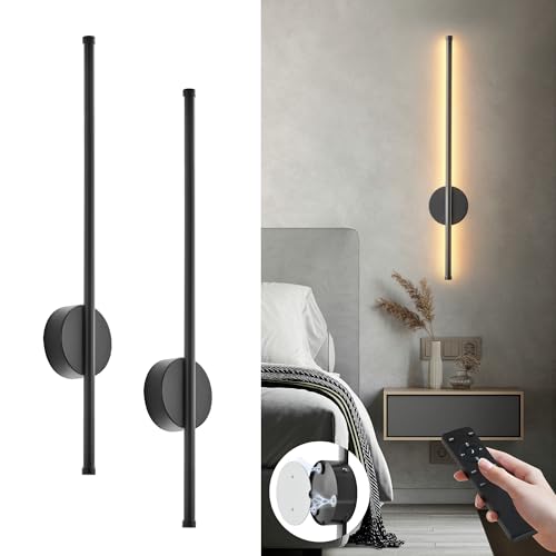 Battery Operated Modern Wall Sconce Set of Two