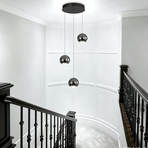 3 Light Modern Black Pendant Light Chandelier for Dining Room