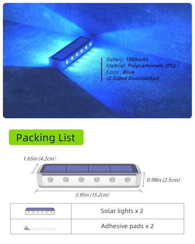Blue Solar Step Lights (2 Count)