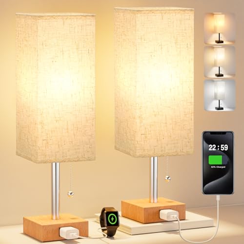 Bedside Lamp for Bedroom Set of 2 (2 Count)
