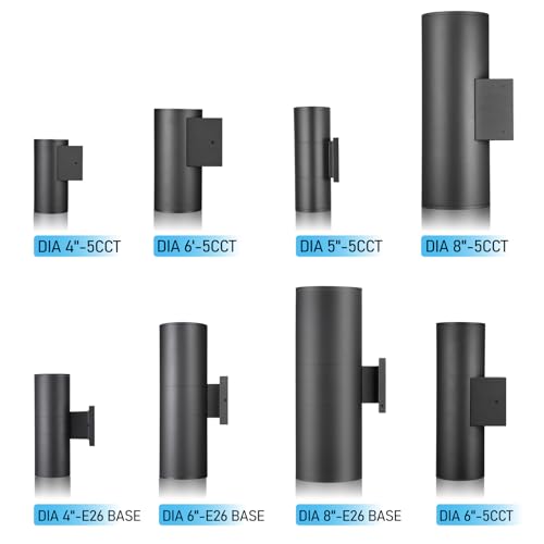 22 Inch 5CCT LED Cylinder Up Down Wall Light Outdoor