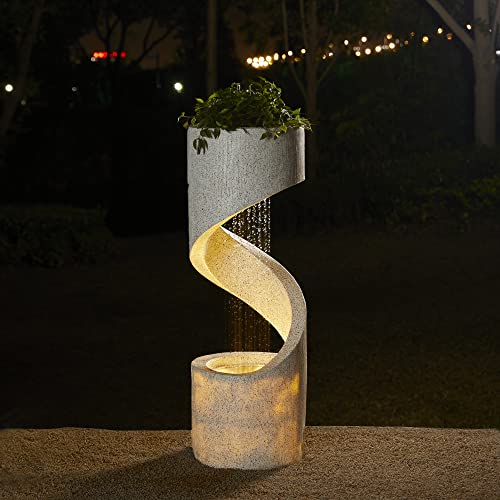 Outdoor Water Fountain with LED Light