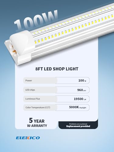 8' Led Shop Lights (10 Count)