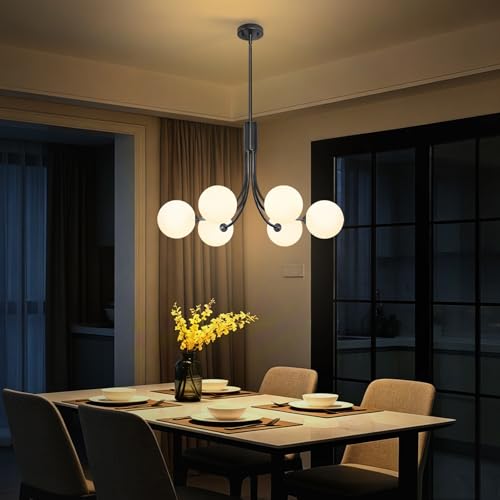 Sputnik Chandelier Mid Century Light Fixture Globe Chandeliers Dining Table