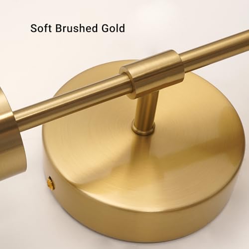 Brushed Gold Wall Sconces Set of 2 (2 Count)