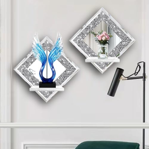 Crystal Crush Diamond Wall Candle Holder Set of 2 (2 Count)