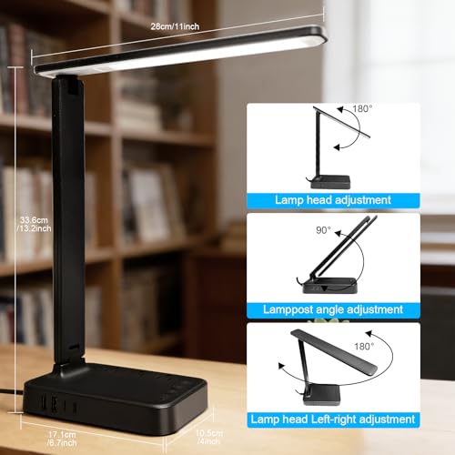 LED Desk Lamp with Power Strip