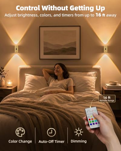 Motion Sensor Wall Sconces (4 Count)